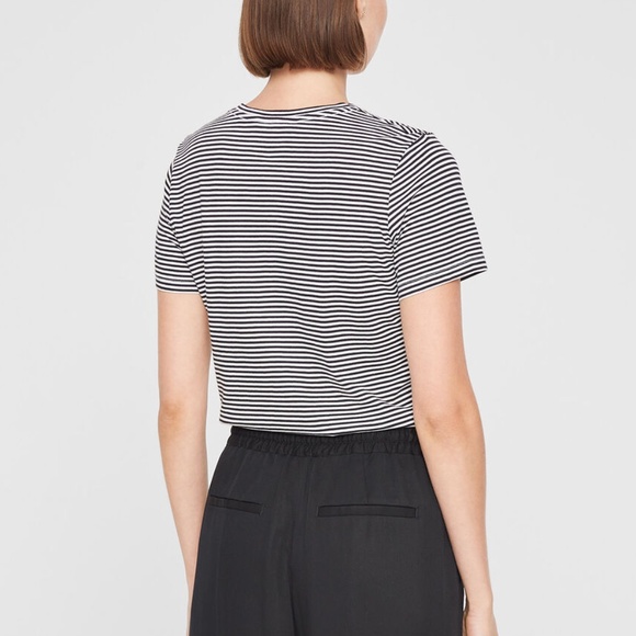 Signature Striped Leary Tee - New With Tags - NEVER WORN - Navy/White Stripe - Picture 2 of 5